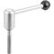 Kipp Adjustable Tension Levers in stainless, ext. thread, 0 Degree, metric K0109.4162X70 - alternate 1